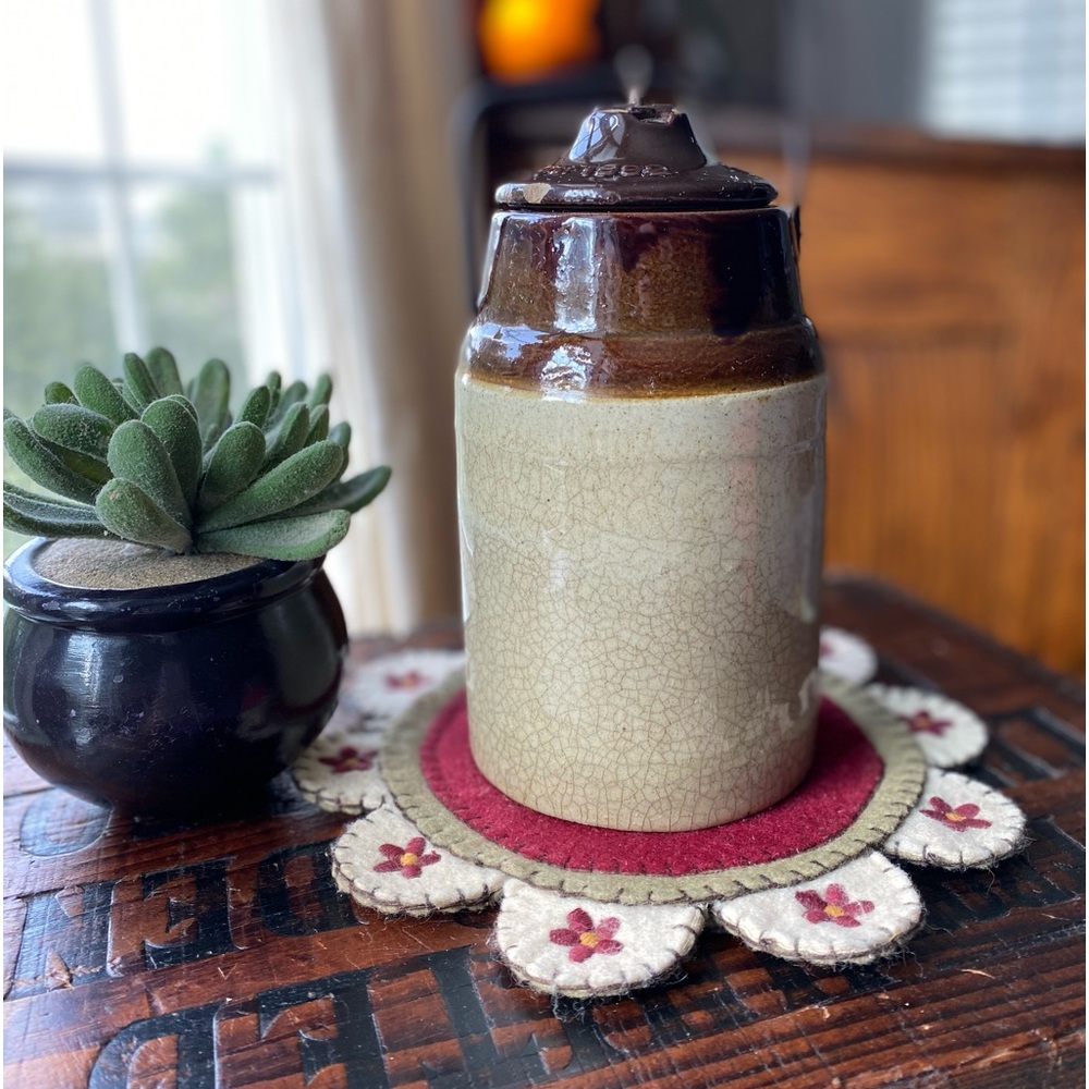 Vintage Spring-Top Closure “The Weir” Pat. March 1st, 1892 Canning Jar Crock EUC